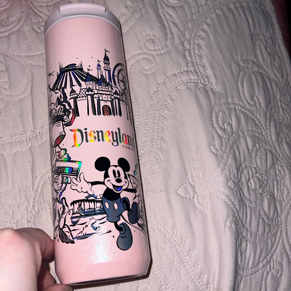 Pink glimmer tumbler